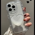 thumbnail image 1 of Transparent love holder soap silicone soft case for iPhone 15 14 13 11 12 Pro Max X Xs XR 7 8 plus se 3 anti-drop cover fundas, 1 of 1