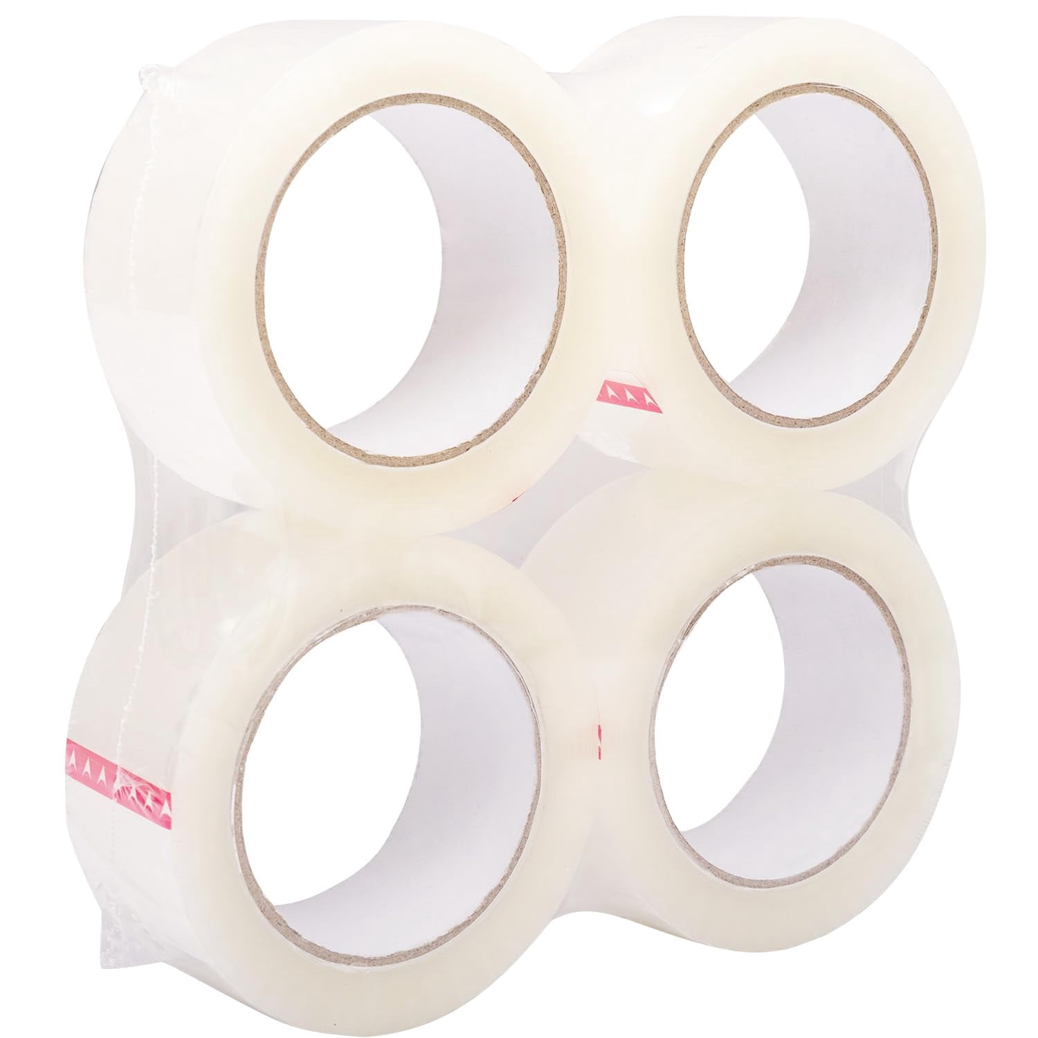 Transparent packing tape (4 rolls), heavy-duty packing tape for shipping packaging mobile sealing, each roll 1.88 inches wide, each roll 100 yards, total 400 yards
