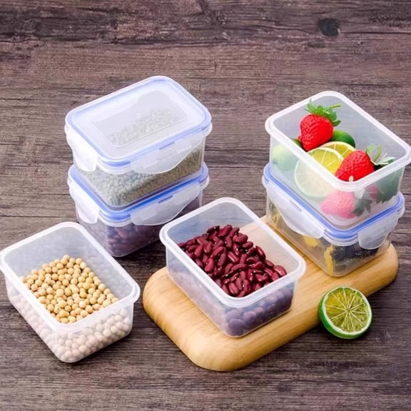 Transparent plastic fresh-keeping box small 550ml Countertop daily ingredient temporary storage,Kitchen food organizer,PE plastic