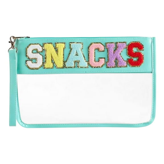 Transparent snack Storage Bag - Waterproof Zipper Pouch for Snacks, Makeup & Toiletries | Handheld Travel Organizer(E)