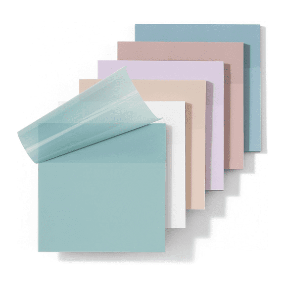 Transparent sticky notes, 3x3 inch clear sticky notes for office college, waterproof reusable, 6 pastel colors, 300 sheets