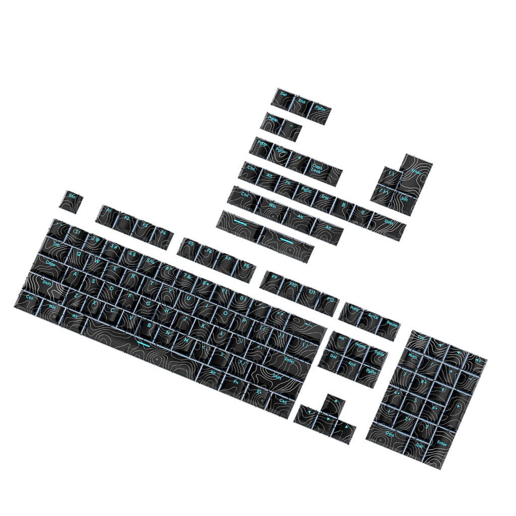 Transparents Line Original Height Keycaps 135Keys Dye Subbed Shining Through Backlits keycapst for Mechanical Keyboards