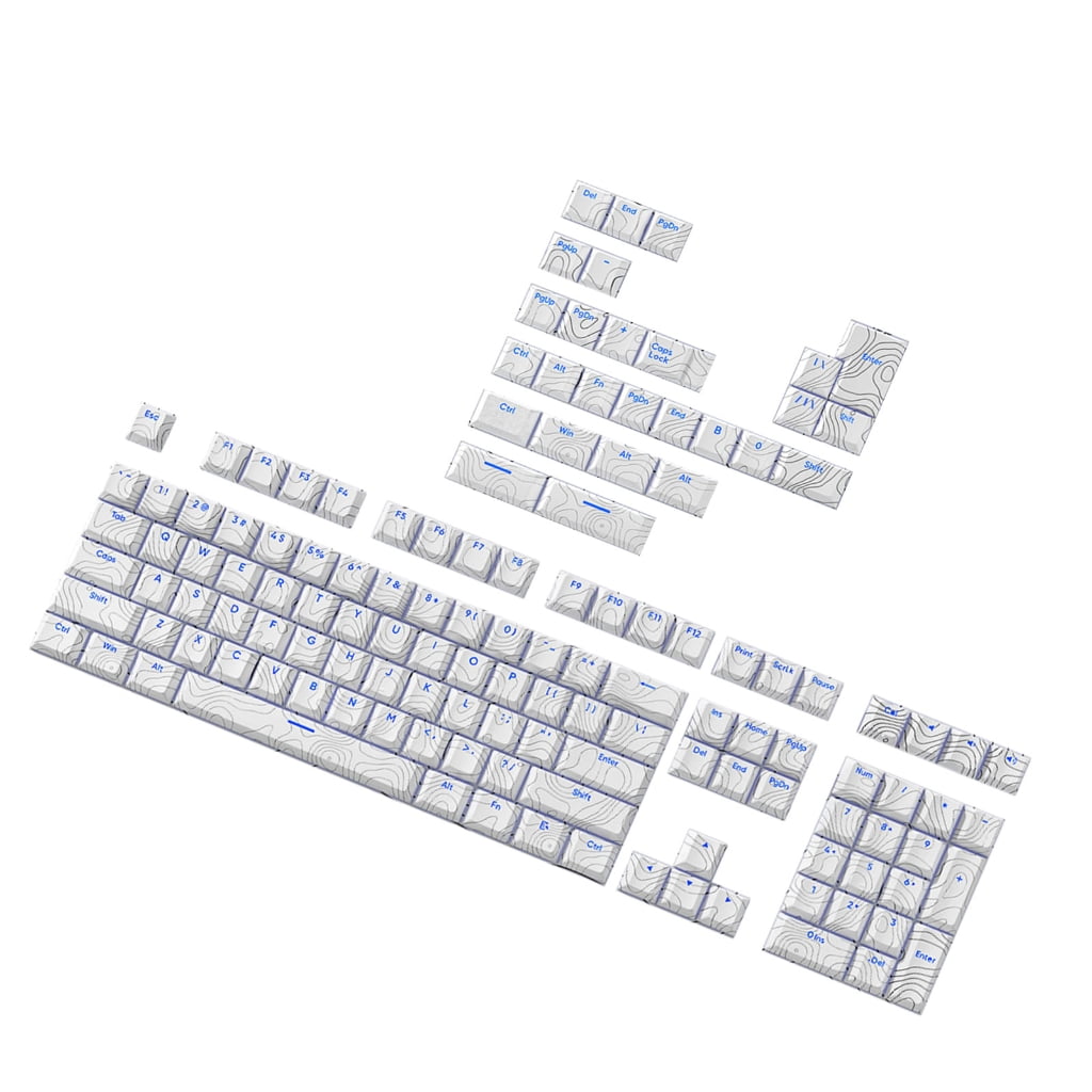 Transparents Line Original Height Keycaps 135Keys Dye Subbed Shining Through Backlits keycapst for Mechanical Keyboards