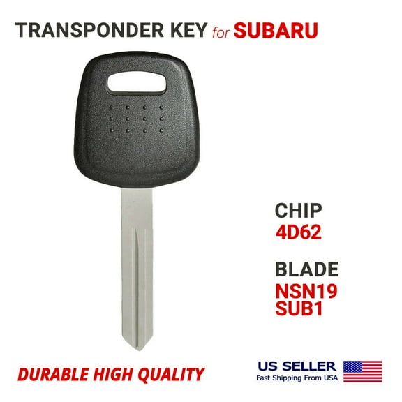 Transponder Key For Subaru NSN19 Chip 4D62 SUB4-PT