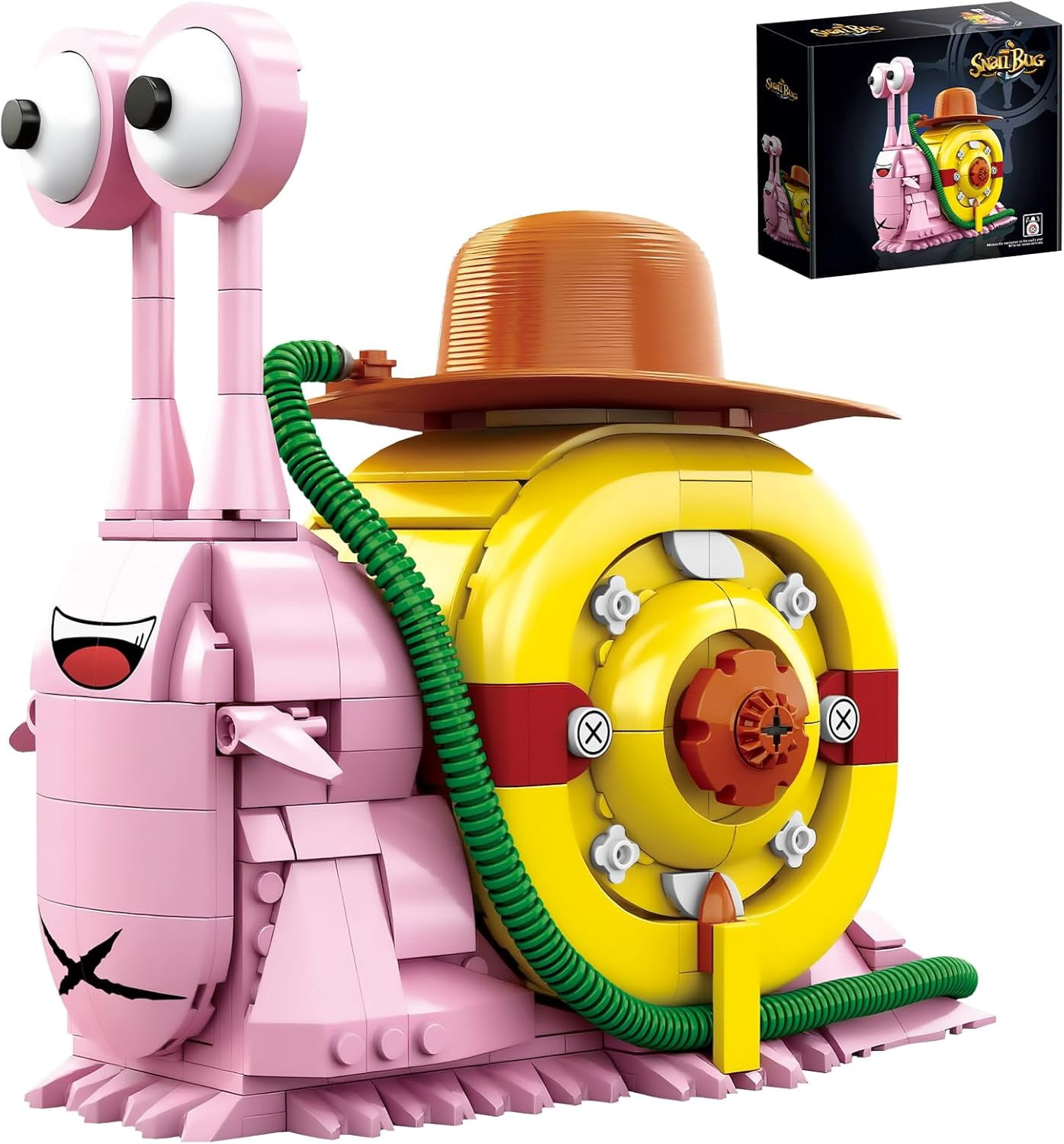 Transponder Snail Building Block Set 573 Pcs Anime Pirate Phone Bug Model Kit ,Straw Hat Hero Communicator Building Set Home Office Desk Aesthetic Decor Display