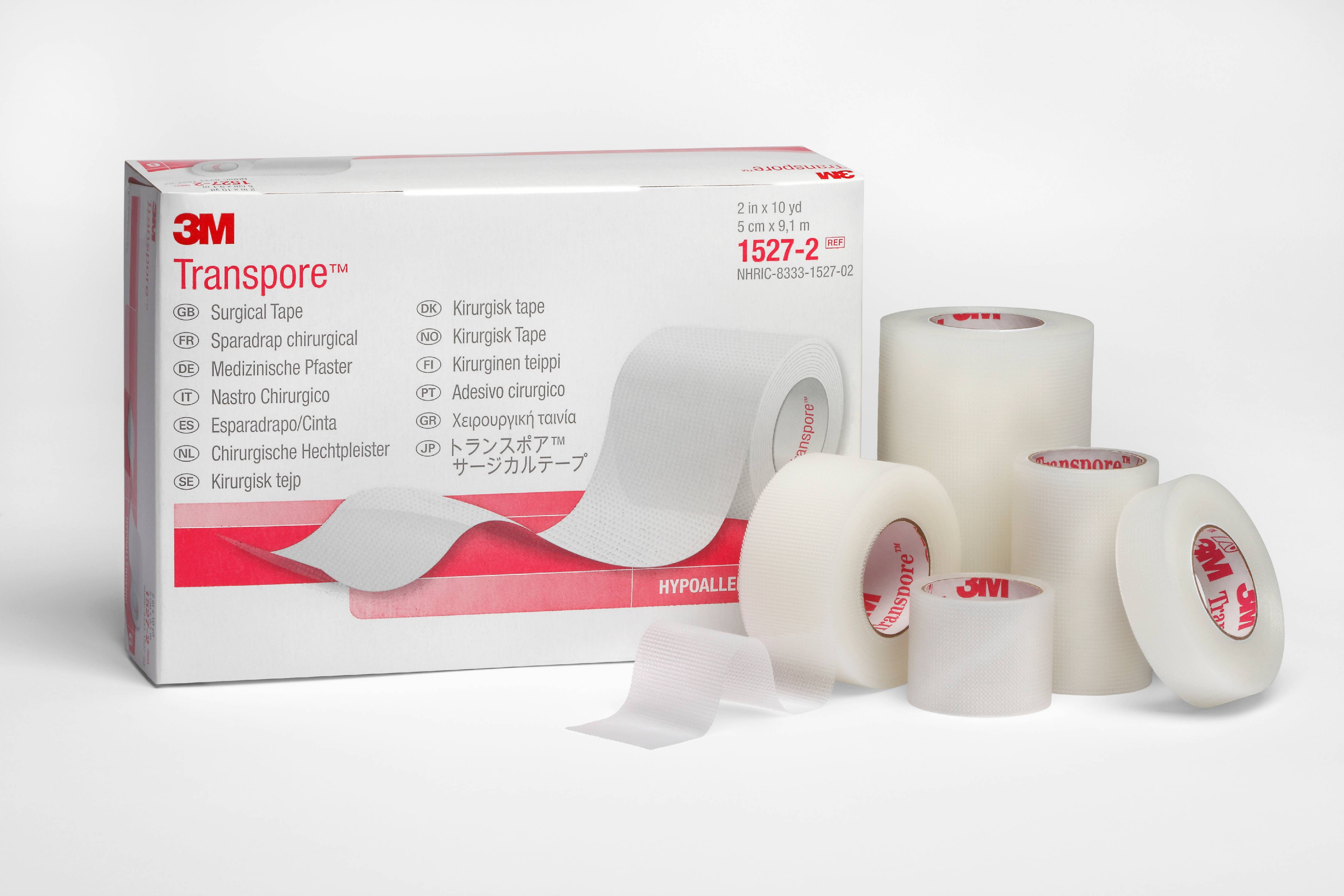 3M Transpore Transparent Surgical Tape - 3 Inch x 10 Yard NonSterile (Box  of 4)