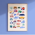 thumbnail image 1 of Transport Alphabet Educational Bright Vehicles Wall Picture, Unframed Canvas 16x20in, 1 of 4