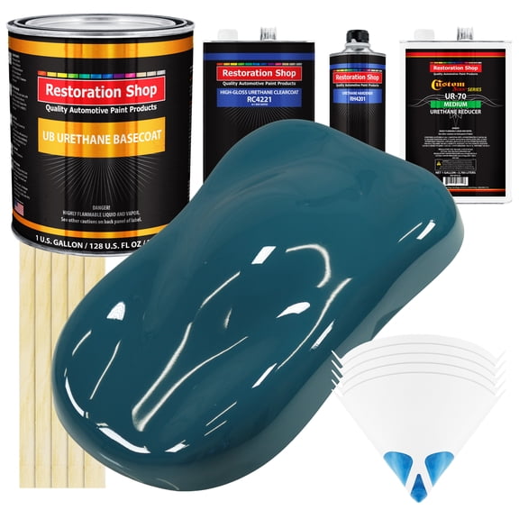 Transport Blue Gallon URETHANE BASECOAT CLEARCOAT Car Auto Paint Kit