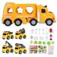 thumbnail image 1 of Transport Carrier Truck Set Large Spray Sound Light Inertia Double Layer With 4 Small Trucks Model Car Kit For Kid Gifts, 1 of 21