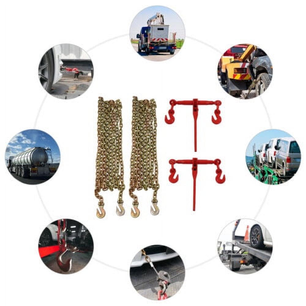 Transport Chains and Ratchet Load Binders 5/16''3/8" for Tie Down
