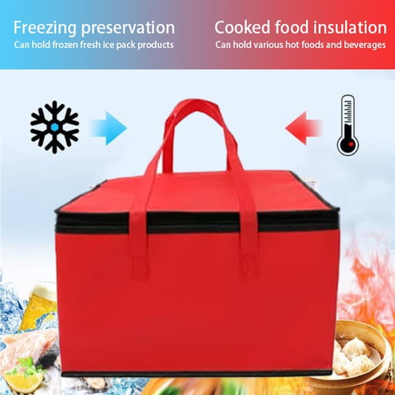 Transport Pizza Bags Insulated Non Woven Cloth for Outdoor Picnic Travel 1575x1575x591 Inches Lightweight Eco Friendly