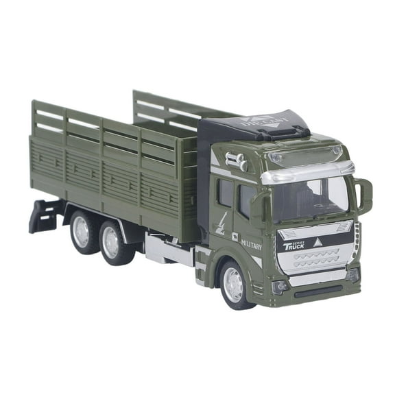 Transport Truck Model 18.6cm Pull Back Transporter Truck Model Toy for Children Boys Play Collection