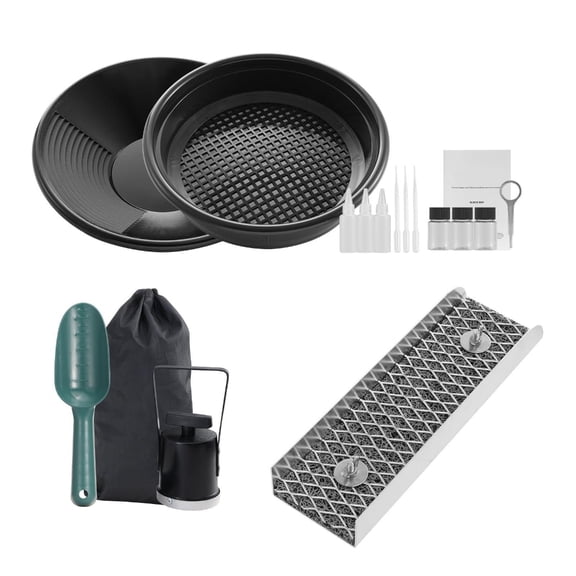 Transportable Aluminum Mixture Sluice Box Set For Efficient River Gold Prospecting And Mining