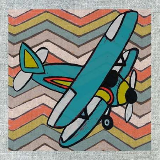 Transportation - Airplane I Canvas Art - Shanni Welsh (24 x 24)