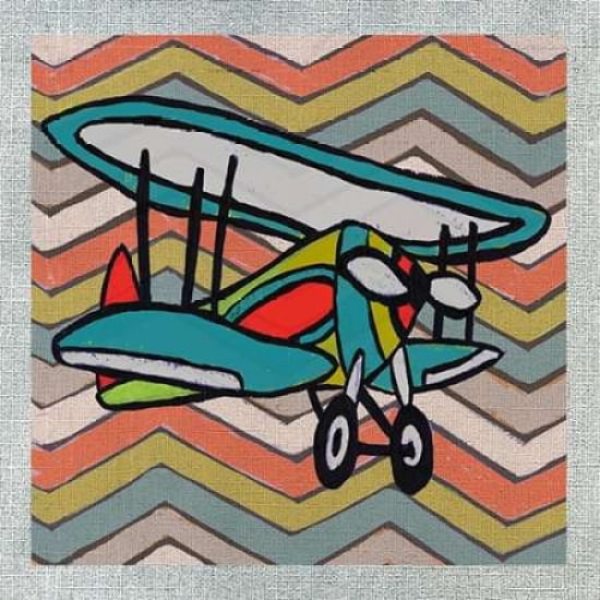 Transportation - Airplane II Canvas Art - Shanni Welsh (24 x 24)