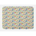thumbnail image 1 of Transportation Bath Mat, Colorful Repetitive Waste Vehicles Pattern in Various Shapes and Colors, Plush Bathroom Decor Mat with Non Slip Backing, 29.5" X 17.5", Multicolor, by Ambesonne, 1 of 2
