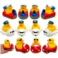 thumbnail image 1 of Transportation Rubber Duckies - 12 Pack. (2.5" x 2.5") Jeep Ducking Bath Toy. Pilot on The Plane, Captain in The Boat, Driver/Chauffeur in The Car. Party Favors, 1 of 6