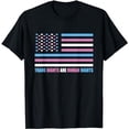 thumbnail image 1 of Transsexual Flag Human Rights Trans Rights America USA LGBT T-Shirt, 1 of 5