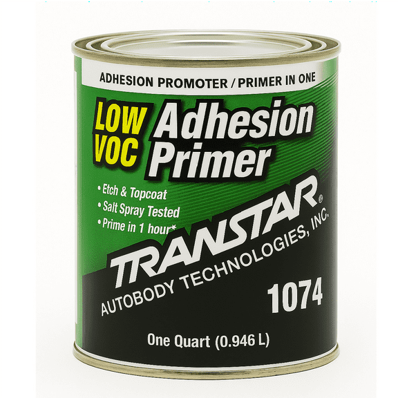 Transtar Autobody Products 1074 - Low VOC Adhesion Primer 422 Square Feet per Gallon - 1 Quart - White