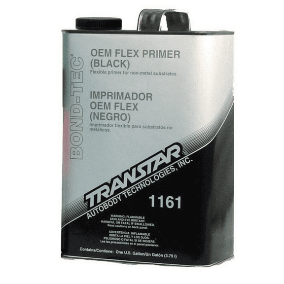 Transtar Autobody Products 1161 OEM Flex Primer, 1 gal Can, Black, 173 sq-ft/gal at 2.5 mil Coverage