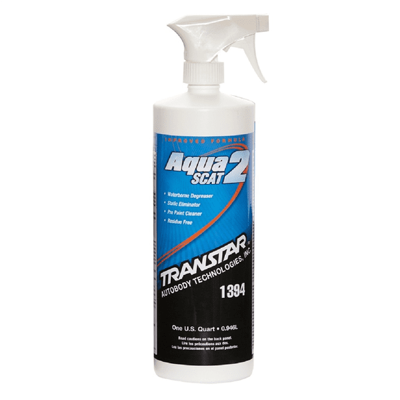 Transtar Autobody Products 1394 Aqua SCAT 2 Waterborne Degreaser, 1 qt Spray Bottle, White