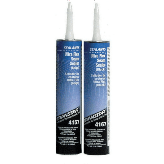 Transtar Autobody Products Ultra Flex 4157 Seam Sealer, 11 oz Cartridge, Beige, Pasty Solid