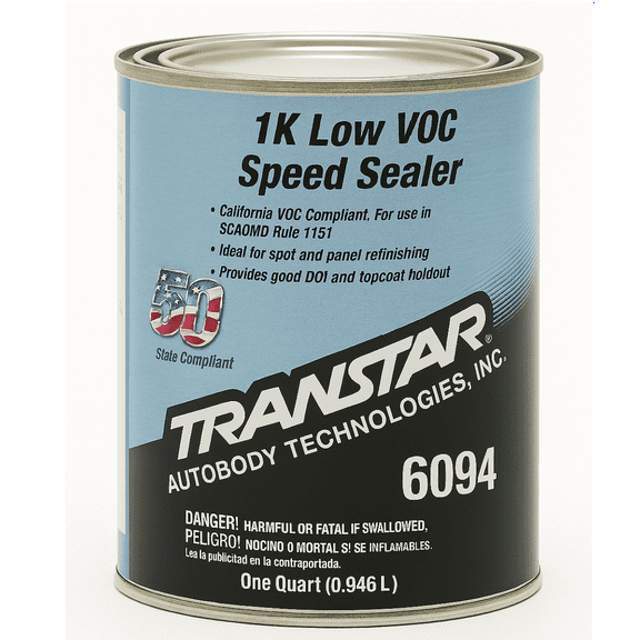 Transtar Autobody Products 6094 - 1K Speed Sealer - 1 qt Round Can - Gray - Low VOC VOC - 218 sq-ft/ Gallon at 1 mil Coverage