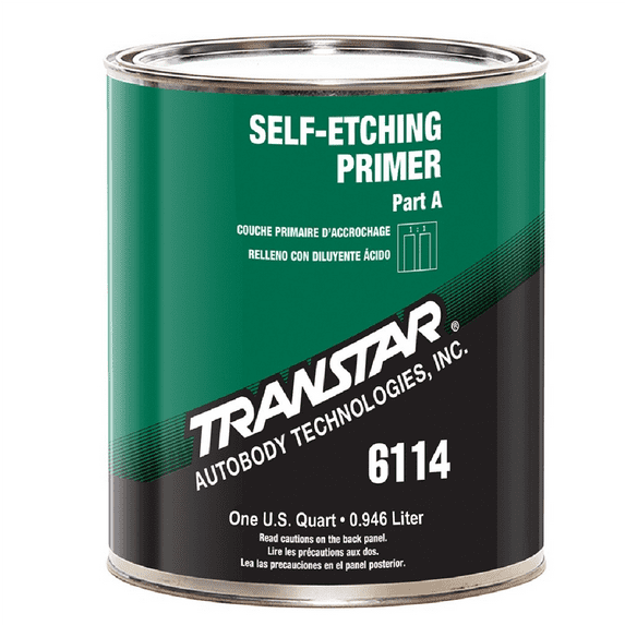Transtar Autobody Products 6114 - Self-Etching Primer - 1 qt Can - Olive Green - 1:1 Mixing - 213 sq-ft/ Gallon at 1 mil Coverage