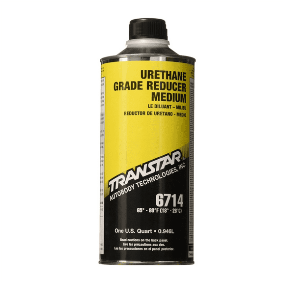 Transtar Autobody Products 6714 - 6700 Series Urethane Grade Reducer - 1 qt Can - Medium Speed/65 to 80 Degree F
