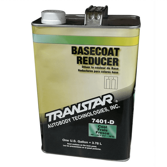 Transtar Autobody Products 7401D - 7401-D Basecoat Reducer - 1 Gallon Can - Cool Speed/55 to 65 Degree F