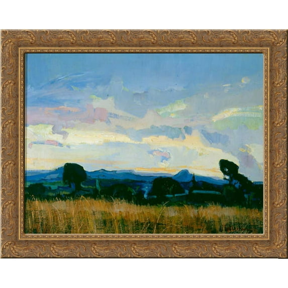 Transvaal evening (Nelspruit) 24x20 Gold Ornate Wood Framed Canvas Art by Pieter Wenning