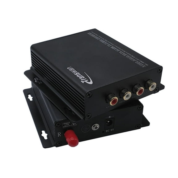 Transwan 4 Ch RCA Audio Over Fiber Extender to 20 Kilometers Single-mode Fiber or 2 Kilometers Multi-mode Fiber, RCA Audio to Fiber Optic Converter