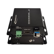 Transwan 4K @ 30Hz HDMI with RS232 Data Optic Fiber Extender Over 10 Kilometers Single-Mode Optical, Support HDCP 1.4 and EDID Over 1 Core Single-Mode Fiber