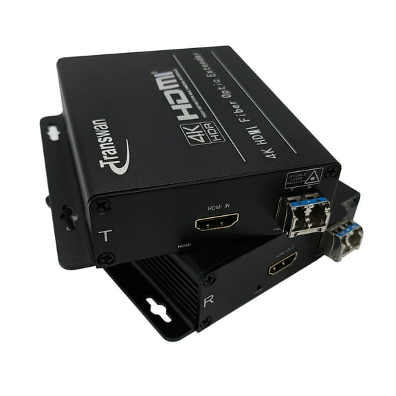 Transwan 4K HDMI Over Fiber Optic Extender to 10Km, Max 4096 x 2160 (4K @30Hz), HDCP Compliance, 4K Uncompressed Signal