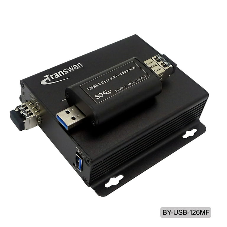 Transwan USB 3.0/2.0/1.1 Fiber Optic Extender Over Max 100 Meters 