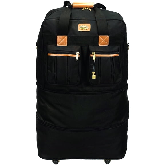 Transworld 36" Expandable Wheeled Travel Duffel Bag, Black