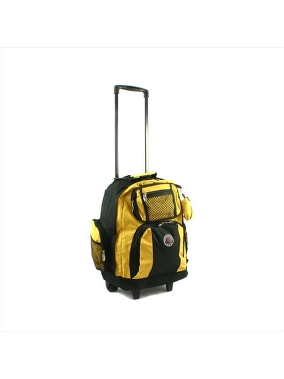 738131-YEL Roll-Away Deluxe Rolling Backpack- Yellow