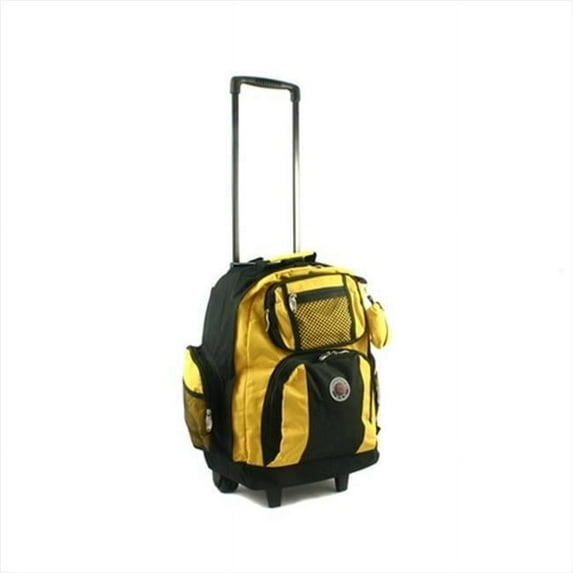 Transworld 738131-YEL Roll-Away Deluxe Rolling Backpack- Yellow