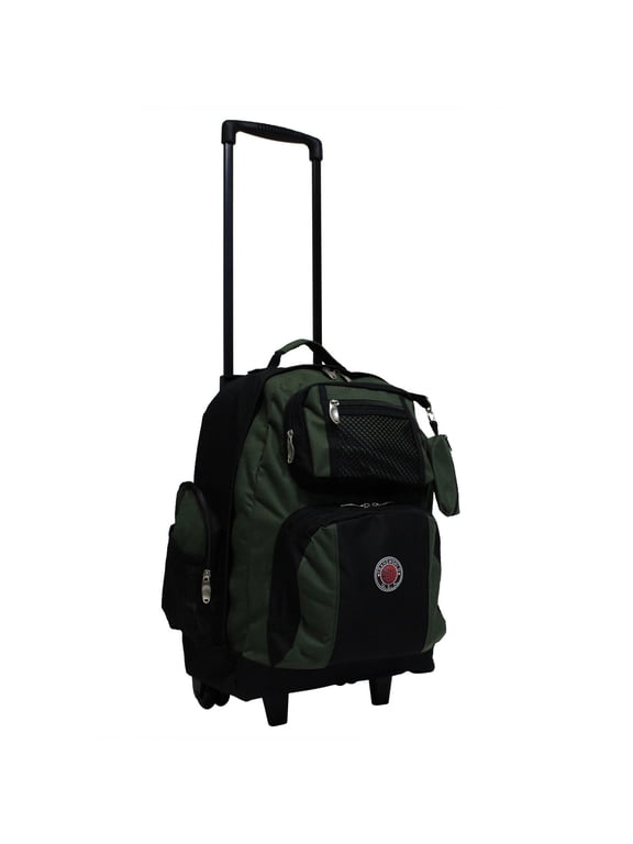 Deluxe 22-Inch Carry-On Rolling Backpack - Black Olive