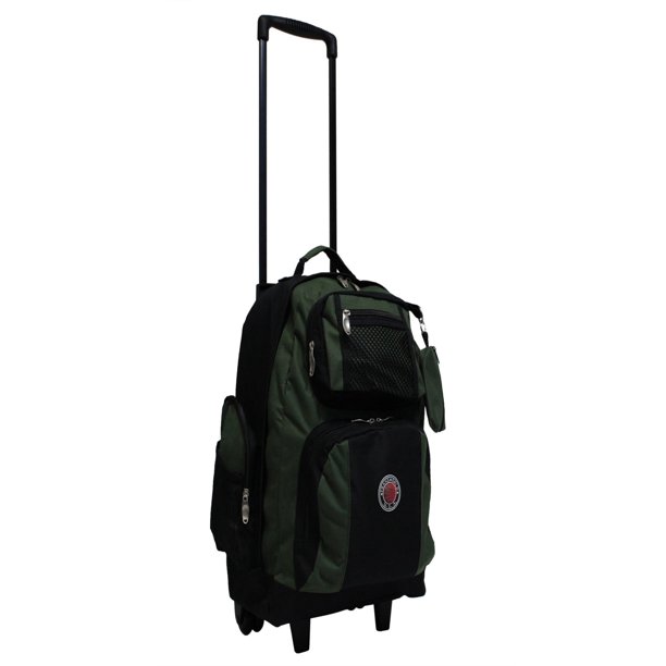 Transworld Deluxe 22-Inch Carry-On Rolling Backpack - Black Olive ...