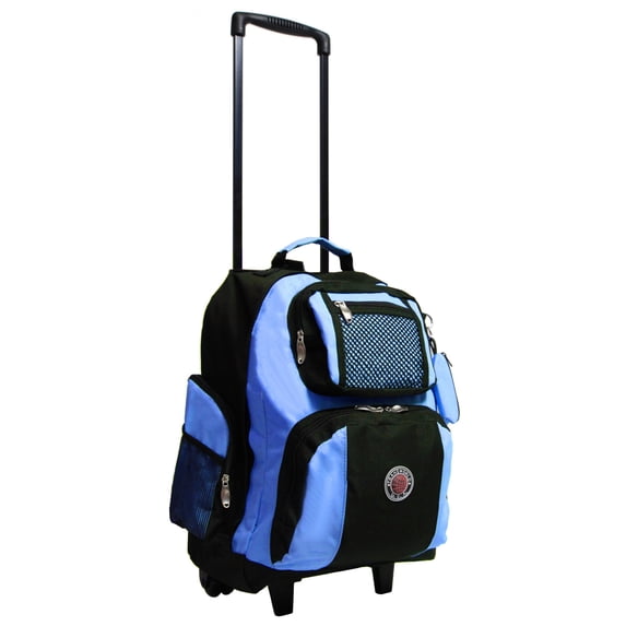 Transworld Deluxe 22-Inch Carry-On Rolling Backpack - Sky Blue