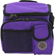 Transworld Durable Deluxe Insulated Lunch Cooler Bag (Many Colors And Size Available) (9" X 7" X 8", Purple)
