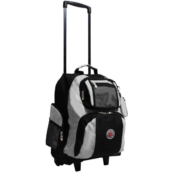 Transworld Roll-Away 22" Deluxe Rolling Backpack (Black/Light Grey)