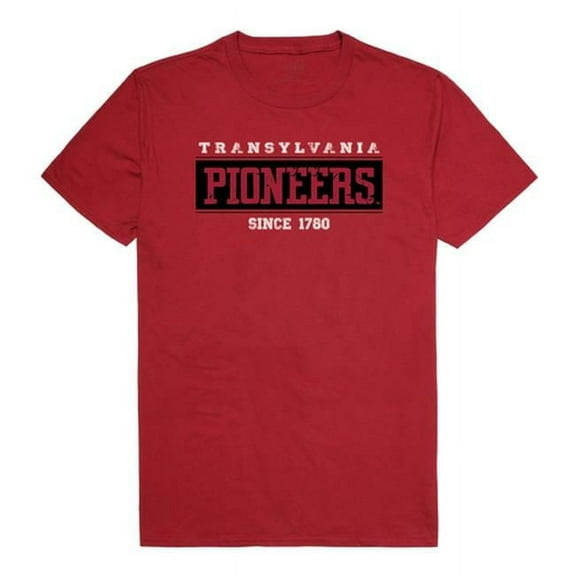 Transylvania University Pioneers College Established T-Shirt, Cardinal - Medium