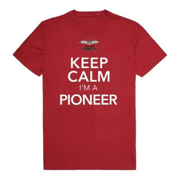 Transylvania University Pioneers Keep Calm T-Shirt, Cardinal - Large