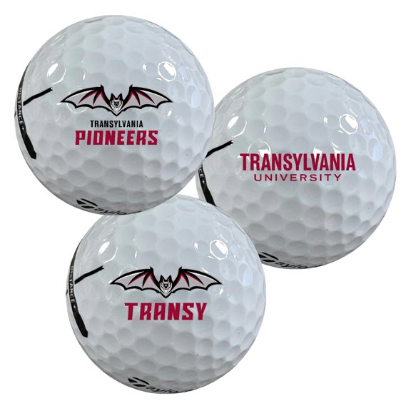 Transylvania University Pioneers Logo Edition Officially Licensed NCAA Taylormade Distance+ Golf Balls 12-Pack (Dozen)