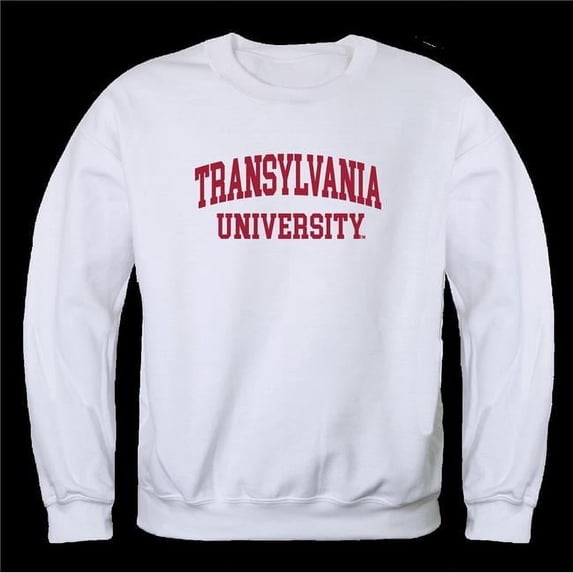 Transylvania University Pioneers Seal Crewneck Sweatshirt, White - 2XL