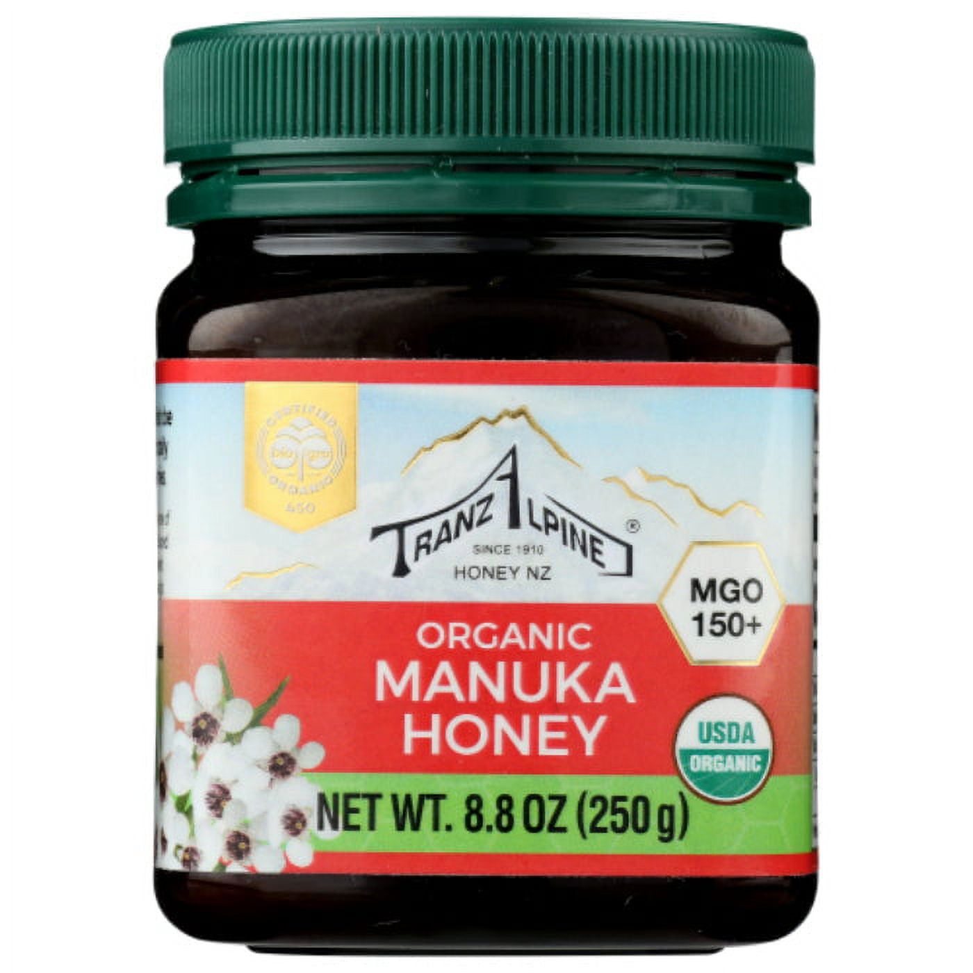 Tranzalpine Organic Manuka Multifloral Honey MG150+, 8.8 Oz