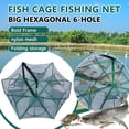thumbnail image 1 of Trap 27In with Foldable Fishing Net & Collapsible Fish Bucket - Crab, Crawfish, Shrimp Trap for Freshwater Saltwater Fishing(6 Holes) A, 1 of 9