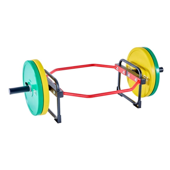 Trap Bar Hex Bar, 2-Inch Hex Barbell, 500 LB Capacity, Shrug & Weightlifting Bar for Squats, Deadlifts, Shoulder Presses, Home Gym Strength Training Equipment, Red